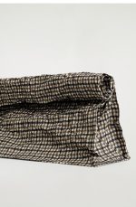 Ms. Folding Large Clutch Bag Beige/plaid - Image 4