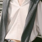 Buckle Crocodile-like Texture Leather Belt Dark Brown