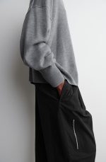 Wool Round-Neck Pullover Gray - Image 3