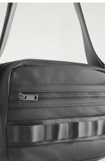 Nylon Messenger Bag Gray - Image 3