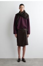 Wool Round-Neck Sweater Burgundy