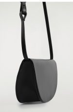 Elegant Commuter Spaghetti Strap Black Leather Saddle Bag Me - Image 4