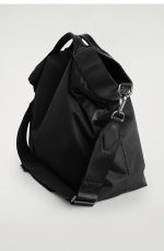 Nylon Messenger Bag Black - Image 4