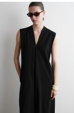 Knitted Sleeveless Jumpsuit Black - Image 2