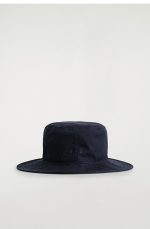 Wide Brim Design Cotton Sun Hat Navy Blue - Image 3