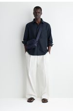 Nylon Messenger Bag Blue