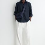 Nylon Messenger Bag Blue