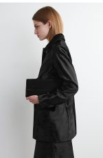 Leather Clutch Bag Black - Image 3