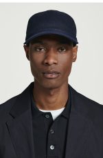 Washed Texture Baseball Cap Navy Blue