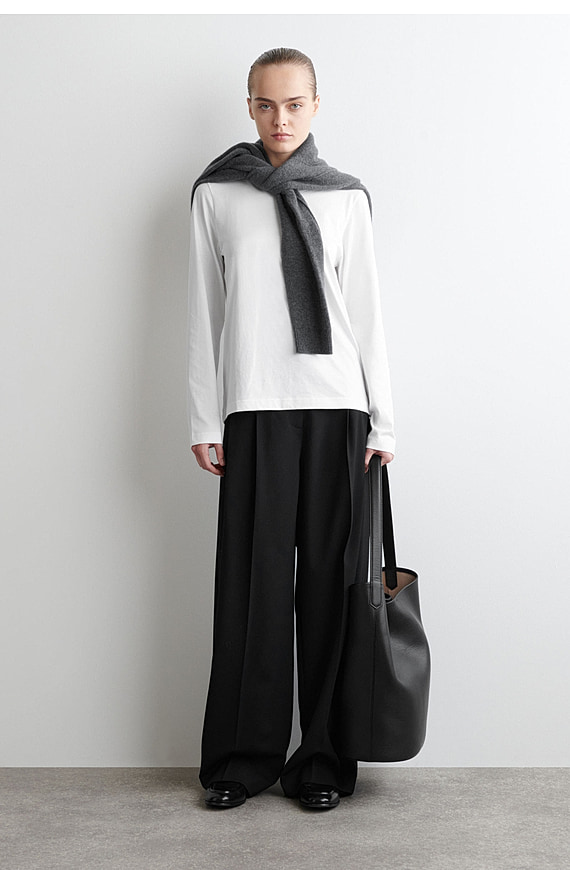 O1CN01dkyrlK1u7vv8c9Yae-4101595991 Knitted Long-Sleeve T-Shirt White - Image 1