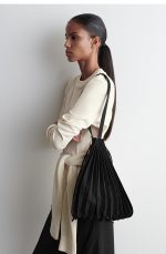 Accordion Canvas Tote Bag Black - Image 2