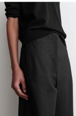 Cotton Straight Pants Black - Image 3