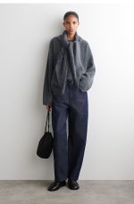 Nylon Drawstring Messenger Bag Black - Image 2