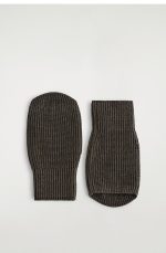 Ribbed Wool Blend Gloves Khaki Green - Image 4