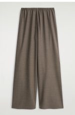 Wool Wide-Leg Pants Gray - Image 4