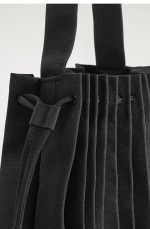 Accordion Canvas Tote Bag Black - Image 4