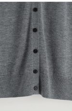 Merino Slim Cardigan Gray - Image 4