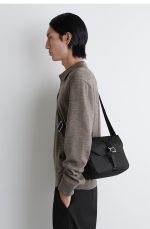Nylon Messenger Bag Black - Image 3