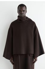 Unisex Loose-fitting Wool Blend Cape For Autumn