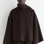 Unisex Loose-fitting Wool Blend Cape For Autumn