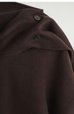 Unisex Loose-fitting Wool Blend Cape For Autumn - Image 4