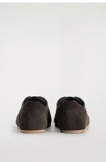 Suede Leather Patchwork German Training Sneakers Dark Brown - Image 4