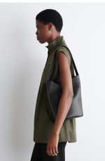 Leather Mini Tote Bag Black - Image 3