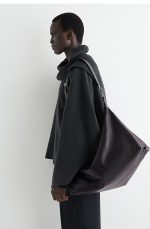 Leather Bowling Bag Brown - Image 2