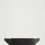 Lock Canvas Slanted Chest Bag Black