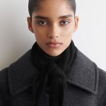 Cashmere Triangle Scarf Black