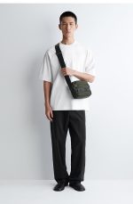 Nylon Messenger Bag Green