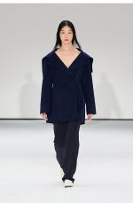 Wool Slim Pants Blue