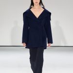 Wool Slim Pants Blue