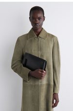 Leather Mini Satchel Shoulder Bag Black - Image 3