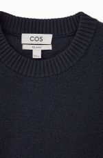 Wool Round-Neck Shirt Navy - Image 4