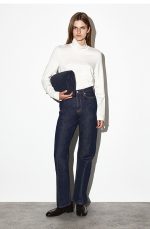 Zip Crossbody Bag Navy Blue