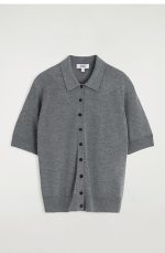 Merino Slim Cardigan Gray - Image 3