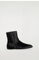 Plush Flat Ankle Boots Black Autum - Image 3