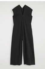 Knitted Sleeveless Jumpsuit Black - Image 3