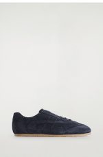 Leather Patchwork German Training Sneaker Navy Blue - Image 3