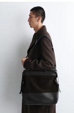 Leather Dual-purpose Messenger Bag Dark Brown - Image 3