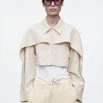 Short Linen Shawl Beige