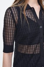 Knitted Long-Sleeve Shirt Blue - Image 2