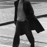 Ribbed Wool Blend Gloves Charcoal Black