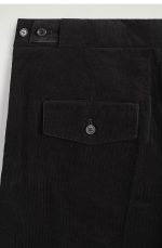 Corduroy Straight Pants Black - Image 4