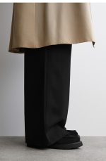 Shoelace Leather Ankle Boots Black - Image 2