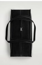 Suede Bowling Bag Black - Image 4
