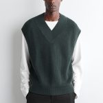Wool V-Neck Vest Gray