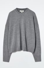 Wool Round-Neck Pullover Gray - Image 4