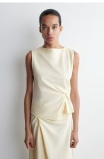 Pleated Vest Cream - Image 2